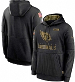 Men's Arizona Cardinals Nike Black 2020 Salute to Service Sideline Performance Pullover Hoodie,baseball caps,new era cap wholesale,wholesale hats